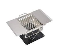 nviusdSJ Support pour Barbecue, Barbecue Grill Extérieur en Acier Inoxydable Étagère, Charbon De Bois Pique-Nique Camping Cuisinière Léger, 30X18X17cm