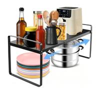 NVIYAM Étagère extensible de Rangement en métal, Étagère de cuisine extensible Organiseurs de Placards, Étagère de rangement pour Placard de Cuisine/Salle de Bain/comptoirs/ustensiles