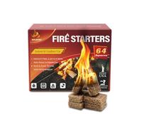 Nvkrvks Lot de 64 Mini Allume-feu faciles à brûler pour poêles à Bois, Feux | Allume-feu naturel et étanche pour barbecue