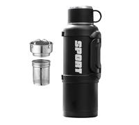 NVOQILIN Bouteille d'eau isotherme de grande capacité en acier inoxydable pour garder les boissons chaudes ou froides pendant 12 à 24 heures avec double ouverture, bouteille d'hydratation pour sports