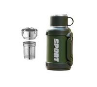 NVOQILIN Bouteille d'eau isotherme de grande capacité en acier inoxydable pour garder les boissons chaudes ou froides pendant 12 à 24 heures avec double ouverture, bouteille d'hydratation pour sports