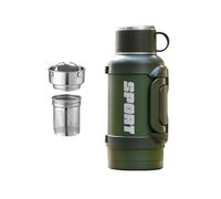 NVOQILIN Bouteille d'eau isotherme de grande capacité en acier inoxydable pour garder les boissons chaudes ou froides pendant 12 à 24 heures avec double ouverture, bouteille d'hydratation pour sports