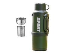 NVOQILIN Bouteille d'eau isotherme de grande capacité en acier inoxydable pour garder les boissons chaudes ou froides pendant 12 à 24 heures avec double ouverture, bouteille d'hydratation pour sports