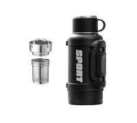 NVOQILIN Bouteille d'eau isotherme de grande capacité en acier inoxydable pour garder les boissons chaudes ou froides pendant 12 à 24 heures avec double ouverture, bouteille d'hydratation pour sports