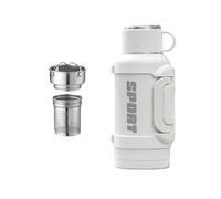 NVOQILIN Bouteille d'eau isotherme de grande capacité en acier inoxydable pour garder les boissons chaudes ou froides pendant 12 à 24 heures avec double ouverture, bouteille d'hydratation pour sports