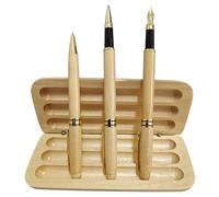 NVOQILIN Coffret cadeau stylo en bois calligraphie avec pointe en métal et stylo plume remplie de pistons
