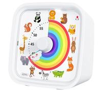NVOQILIN Minuteur visuel pour enfants et adultes avec disque arc-en-ciel 60 minutes compte à rebours pour la cuisine, l'étude et la gestion du temps Horloge d'étude colorée