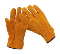 NVOQILIN Paire de gants professionnels en cuir et gants de travail en cuir résistants Idéal pour soudeurs et mécaniciens Unisexe