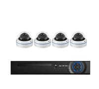 NVR POE extérieur HD 8MP 8 canaux | Kit de caméra de sécurité IP de rue Kit de vidéosurveillance Alerte e-mail(1T,4CH n 4Cams)