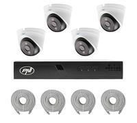 NVR POE PNI House IP710J Kit de vidéosurveillance 4 caméras PNI IP808J 8MP et 4 câbles UTP CAT6 20 m Inclus