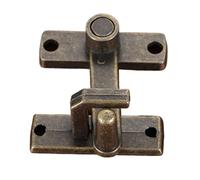 NVSFZGIYG Poignée de verrouillage de porte coulissante en métal avec chaîne de sécurité en bronze avec vis et matériel de porte