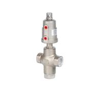 NVSFZGIYG Vanne de siège d'angle à trois voies en acier inoxydable haute température Steameumatic Filetage femelle double effet/simple effet (simple, 2,5 cm)