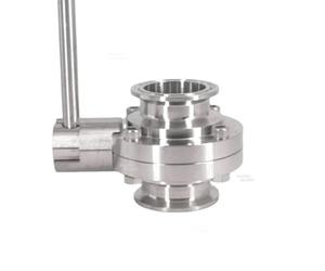 NVSFZGIYG Vanne papillon sanitaire à trois colliers 19/25/32/38/45/51 mm x 3,8 cm 2" 304/316L en acier inoxydable Homebrew (SUS304-10 BAR, 38 mm OD K50,5 mm)