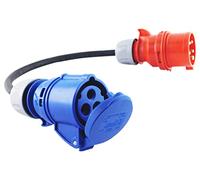 NWP Adaptateur CEE femelle 230V 16A sur CEE mâle 400V 16A - 3x2,5mm² câble souple en caoutchouc - IP44
