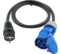 NWP Adaptateur CEE 230 V 16 A vers fiche Schuko - Câble de raccordement de 1,5 m - Câble de raccordement 3 x 2,5 mm - IP44 - pour Camping, Caravane, Bateau, marchés