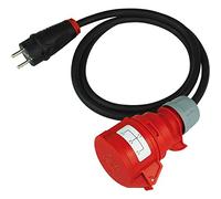 NWP Adaptateur de Test, fiche Schuko vers coupleur CEE 16 A, 5 Broches pour DGUV V3 VDE 0701/0702 - Câble de raccordement de 1,5 m - Accessoires pour appareils de Mesure et appareils de Test