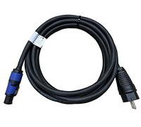 NWP PowerCON Câble d'alimentation 5 m bleu vers fiche Schuko 230 V - 3 x 2,5 mm² - Câble en caoutchouc - NAC3FXXA-W-L Power-In (bleu)