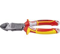 NWS FantasticoPlus 138-69-VDE-180 VDE Pince coupante diagonale à forte démultiplication avec facette 180 mm