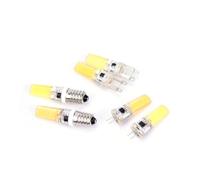 NXCVBNKZJ KJXP Lighting, 10pcs AC220V G4 Mini DIRIGÉ Lampe dimmable G4 G9 E14 Mini 9W COB SMD LED Ampoule de lampe à cristaux en silicone ÉPI Ampoules ampoules G9 lumière(Warm White,E14 220V)