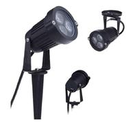 NXCVBNKZJ KJXP, Lot de 10 lampes de jardin à LED, AC85-265 V, 3 W, for pelouse, jardin, spot de villa avec tige(Warm white)