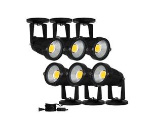 NXCVBNKZJ KJXP, Lot de 6 spots LED COB encastrés au sol 3 W/5 W AC85 V-265 V à intensité variable, base ronde plate avec châssis(Warm white 3000k,5W)