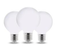 NXCVBNKZJ KJXP, Pack de 3, ampoule boule LED E27 AC85-265V G80/G95 7W lampe à couvercle laiteux(Cold White,G95)