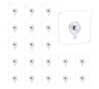 Nybrax Lot de 20 Crochets Adhesifs Muraux, Crochet Autocollant, CadreCrochets Auto-adhésifs, Accroche Tableau Sans Percer, Fixation Murale Transparent Accroche, pour Accroche Cadres Photo, Art Mural