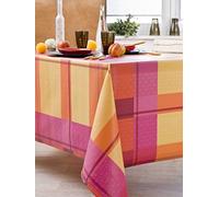 Nydel Nappe Indila Framboise Anti Tache Enduction PVC (Ronde 160 cm)