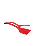NYGGTYK 1 spatule à œufs, 1 spatule à omelette, pince en silicone, spatule à œufs, spatule à omelette, spatule à œufs en métal, ustensiles de cuisine indispensables pour la cuisine (rouge)