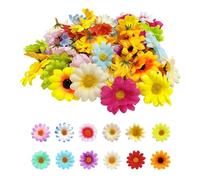NYGGTYK Lot de 200 marguerites artificielles tricotées à la main - Fleurs de gerbera artificielles