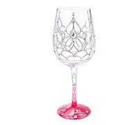 NymphFable Verre à Vin Peint à la Main Couronne de Princesse Verre à Vin Rouge 42 adeau Anniversaire Mariage Saint Valentin