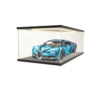 Nynelly Vitrine Acrylique Transparent pour Collection avec Lumière, Maquette Voiture Vitrine pour Lego 42172 42143 42096 42083, Anti-Poussière Plexiglas Boite Vitrine Figurine, 60x30x20 cm, Noir