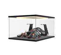 Nynelly Vitrine en Acrylique pour Collection avec Lumière, Transparent Boite Vitrine pour Lego 75402 75301 75292 21327 21319, Anti-Poussière Plexiglas Vitrine Figurine, 40 x 30 x 20 cm, Noir