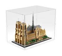 Nynelly Vitrine en acrylique pour Lego Notre Dame de Paris 21061 pour figurines Lego - À assembler - Étanche à la poussière - Transparent - Vitrine épaisse - Blanc