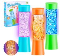 NYOBABE 3 Bouteille Sensorielle Lumineuse, Sablier Liquide pour la Relaxation, Jouet Sensoriel pour Autisme et Besoins Sensoriels, Jouet Anti-Stress Cadeau Fidget pour Enfants et Adultes, 3+