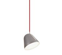 Nyta Tilt S gris 3m Pendelleuchte, câble rouge