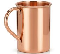 NZM Tasses en cuivre pur, tasses en cuivre de 473,6 g | Tasses en cuivre massif fabriquées à la main, tasses en cuivre massif authentique pour les cocktails mulets