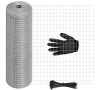 NZQXJXZ 15 x 0,4 m Grillage Métallique Galvanisé à Chaud - Grillage Robuste 20 x 20 mm, Calibre 23, pour Jardin, Poulailler, Cage à Lapins, Protection Contre les Rongeurs et les Prédateurs