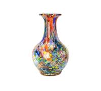 Nzzkoides Vase d'art Coloré, Vase Décoratif De Mode, Ornement pour Fleurs Cultivées dans l'eau, Fleurs Artificielles, Verre, Rond, Taille 22 * 22 * 34.5cm(Size:22 * 22 * 34.5CM,Color:Coloré)