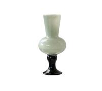 Nzzkoides Vase Décoratif Vert, Vase De Base élégant, Décoration De La Maison pour Salon, Chambre à Coucher, Bureau, Café, Bureau, Villa, Verre, Taille 17 * 17 * 36cm(Size:17 * 17 * 36CM,Color:Vert)