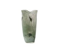 Nzzkoides Vase en Verre Moderne, Grand Vase Décoratif d'art, pour Pièce Maîtresse, Table à Manger, Bar, Hôtel, Fête De Vacances, Taille 18,4 * 17,5 * 36,5 Cm(Size:18.4 * 17.5 * 36.5CM,Color:Vert)