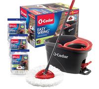 O-Cedar Easywring Ensemble Comprenant Un Balai serpillère en Microfibre, Un Seau de Nettoyage pour sols et 3 recharges supplémentaires