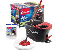 O-Cedar EasyWring System Serpillère rotative Rouge/Gris avec 1 Recharge supplémentaire