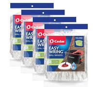 O-Cedar Lot de 4 recharges pour balai serpillère, vinyle, blanc