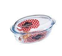 Cuisine 7541467 cocotte ovale en verre borosilicate 3l, silicone, transparent, 3 litres