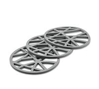 O-Ishii Dessous de Plat Circle Heatmaster+, Lot de 3, Silicone, Gris, Chic | Matériau souple 16x16x0,7cm, forme circulaire, résistant à la chaleur, casseroles, poêles, bols, cuisine & camping, pratique