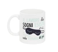O.P.S. - Tasse en céramique personnalisée, avec phrases amusantes et au design attrayant, adaptée pour four, micro-ondes, lave-vaisselle, capacité 350 ml, format 10 x 8 x 8 cm, travail