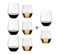 O Wine - Set de cadeaux de verres á vin 6+2 H 12,1cm 600ccm/ H 9,6cm, 320ccm