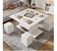 O.Ye Table Basse Multifonctionnelle Relevable, Le Bureau Peut Ouvrir 2 Tables, Grande Capacité, Meubles de Salon Modern TABLE BASSE
