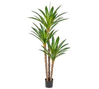 Oairse Arbre artificiel Yucca de 5,6 pieds - Grande plante artificielle Agave avec 3 têtes d'Agave détachables - Plantes de sol tropicales - Faux palmiers pour décoration intérieure/extérieure à